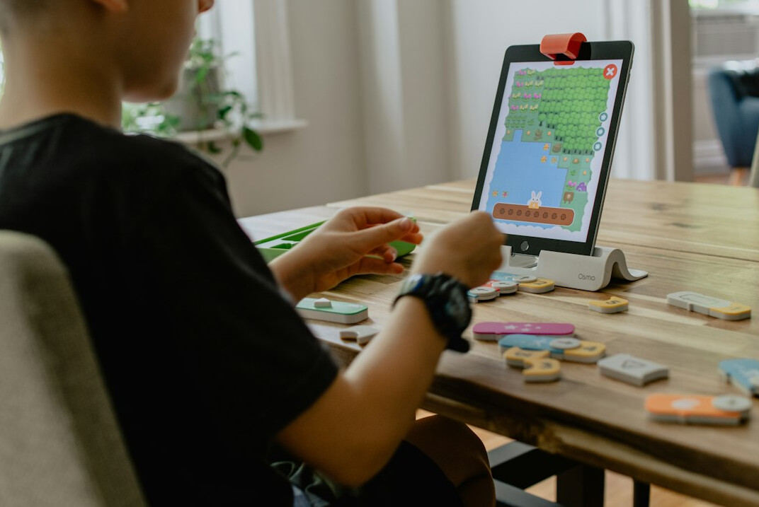 person studying coding at home
