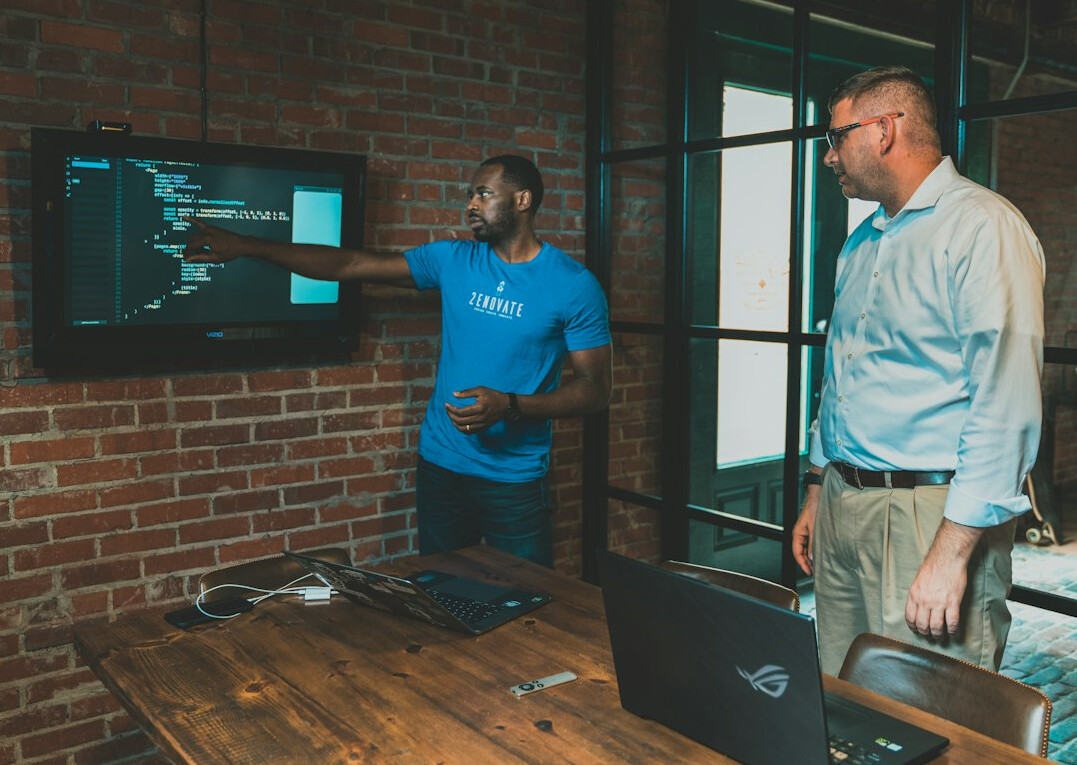 instructor teaching coding